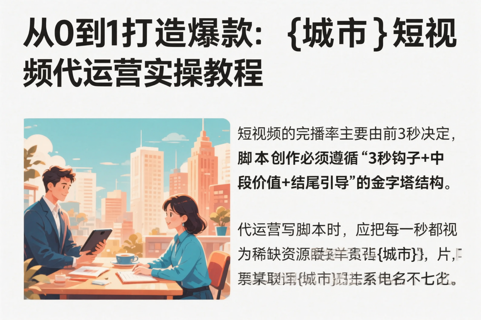 从0到1打造爆款：乐山短视频代运营实操教程