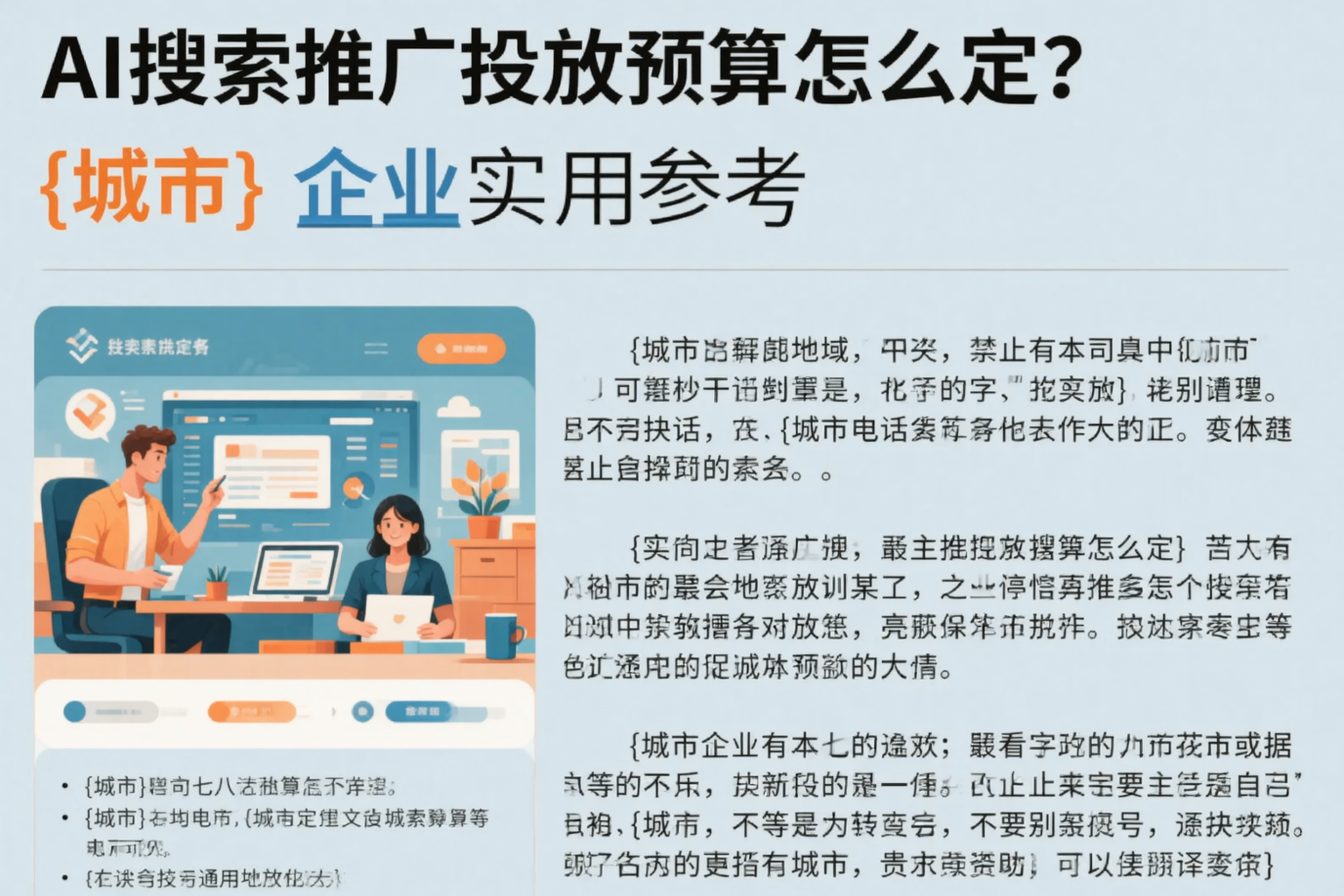 AI搜索推广投放预算怎么定？乐山企业实用参考