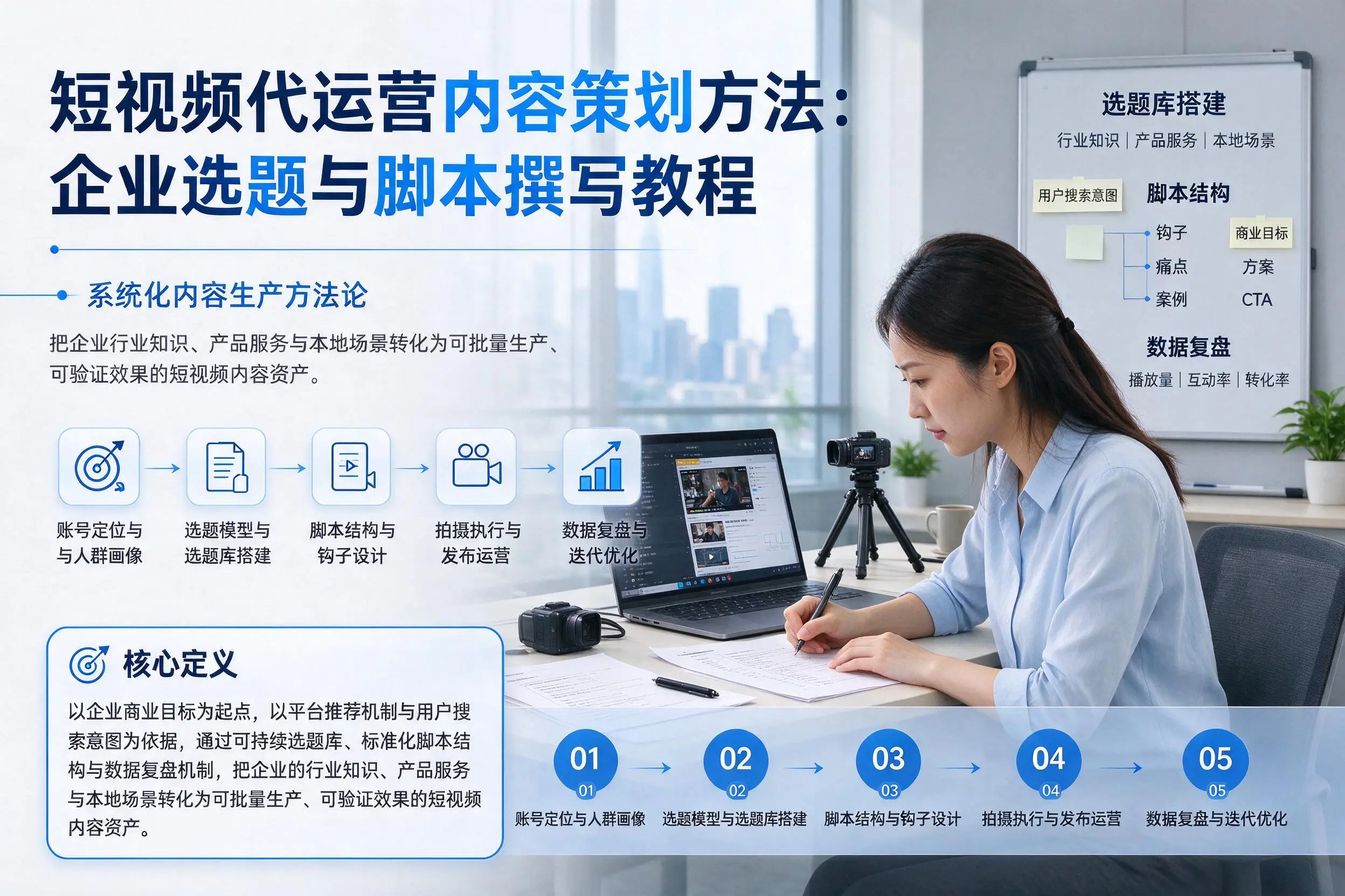 短视频代运营内容策划方法:乐山企业选题与脚本撰写教程