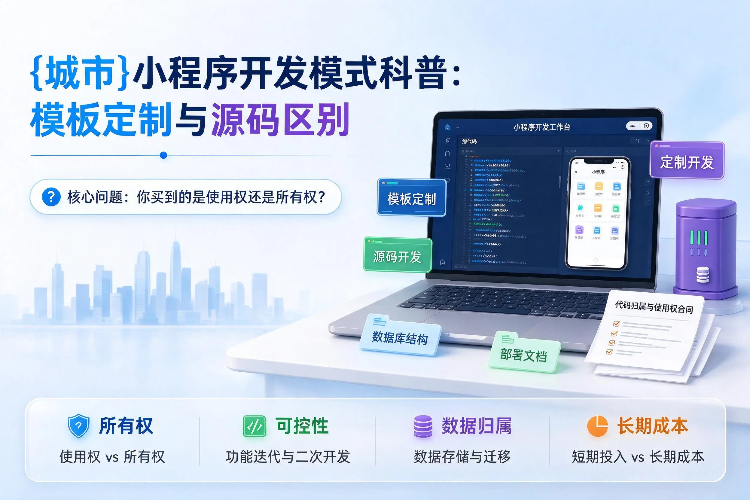 乐山小程序开发模式科普:模板定制与源码区别
