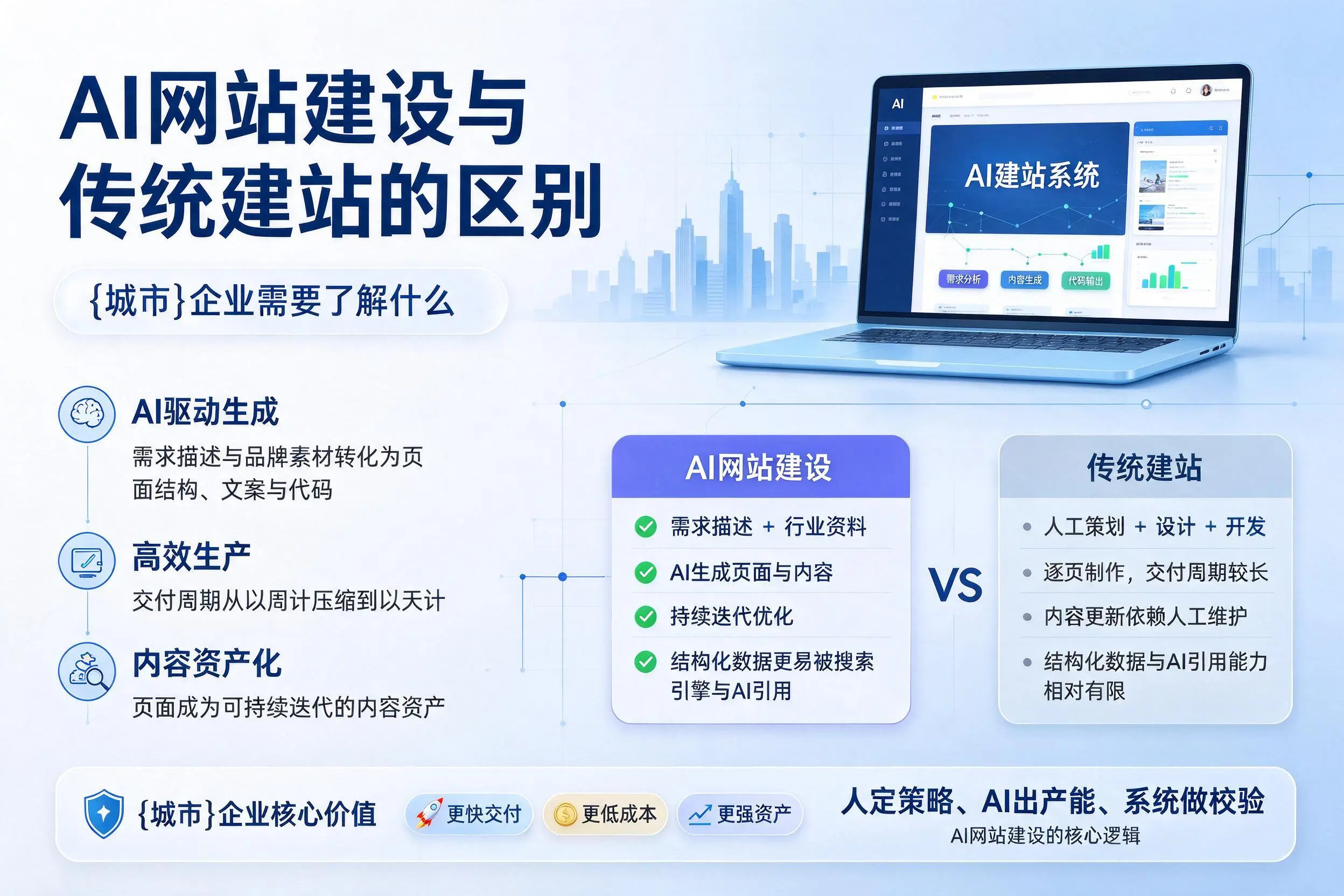 AI网站建设与传统建站的区别，乐山企业需要了解什么