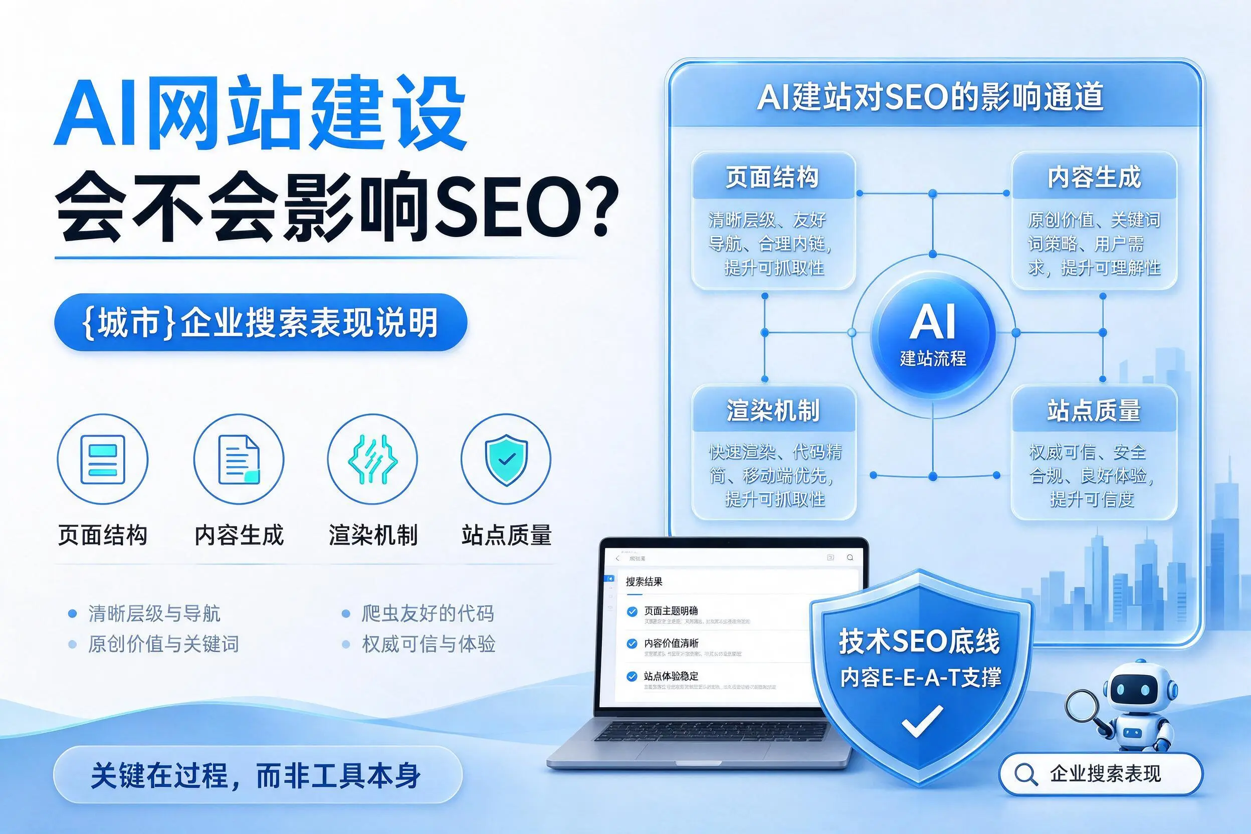 AI网站建设会不会影响SEO?乐山企业搜索表现说明