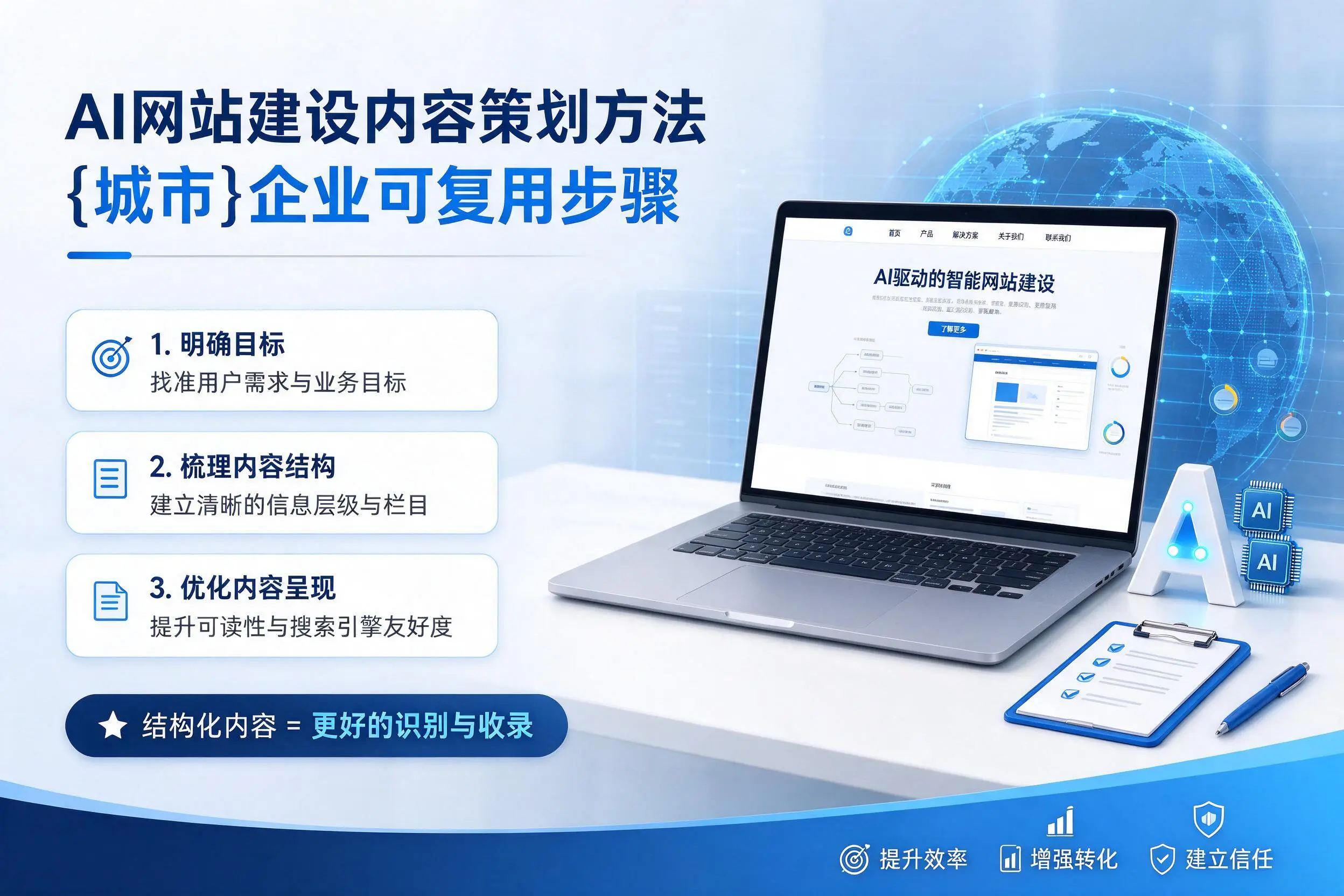AI网站建设内容策划方法，乐山企业可复用步骤