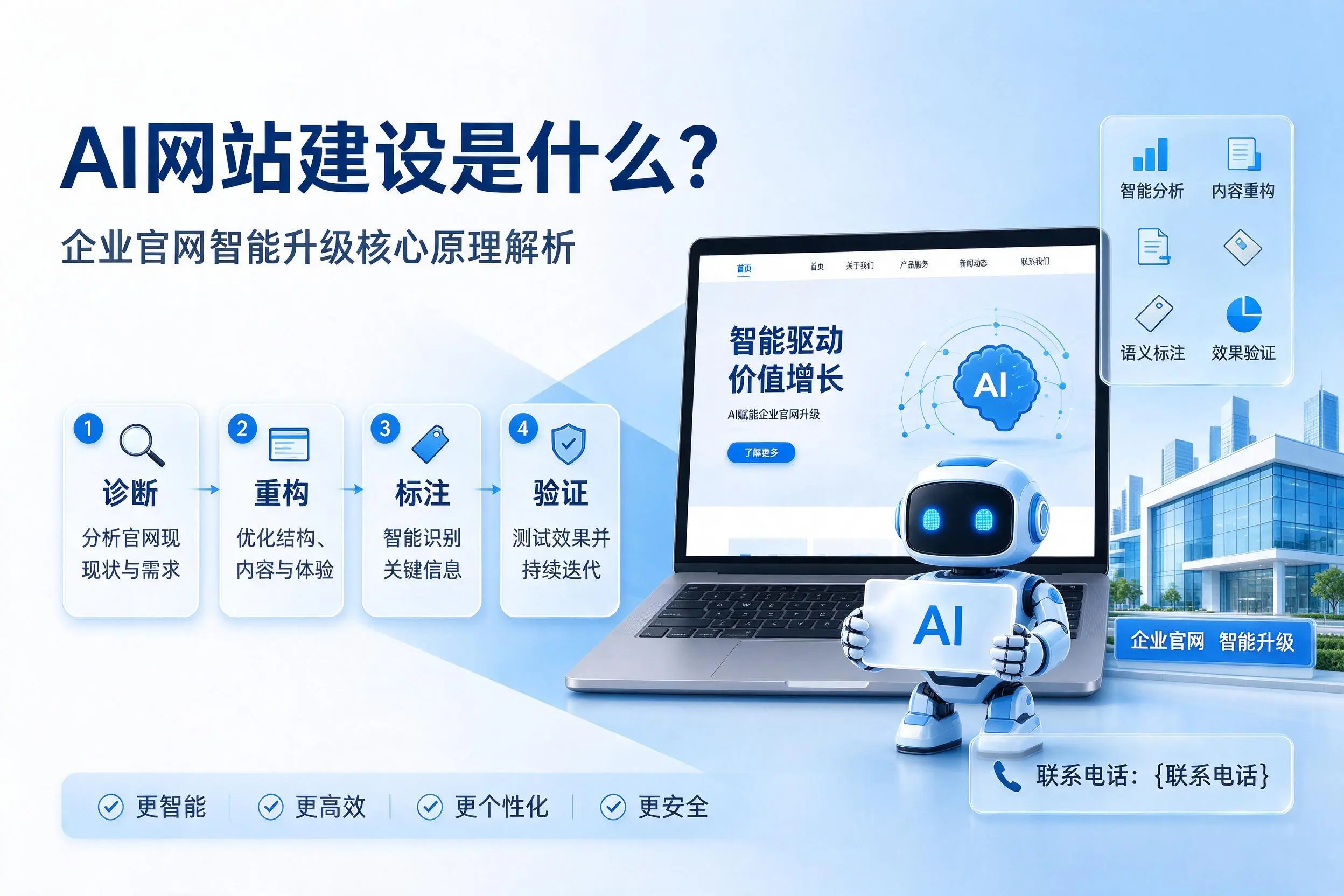 AI网站建设是什么？乐山企业官网智能升级核心原理解析