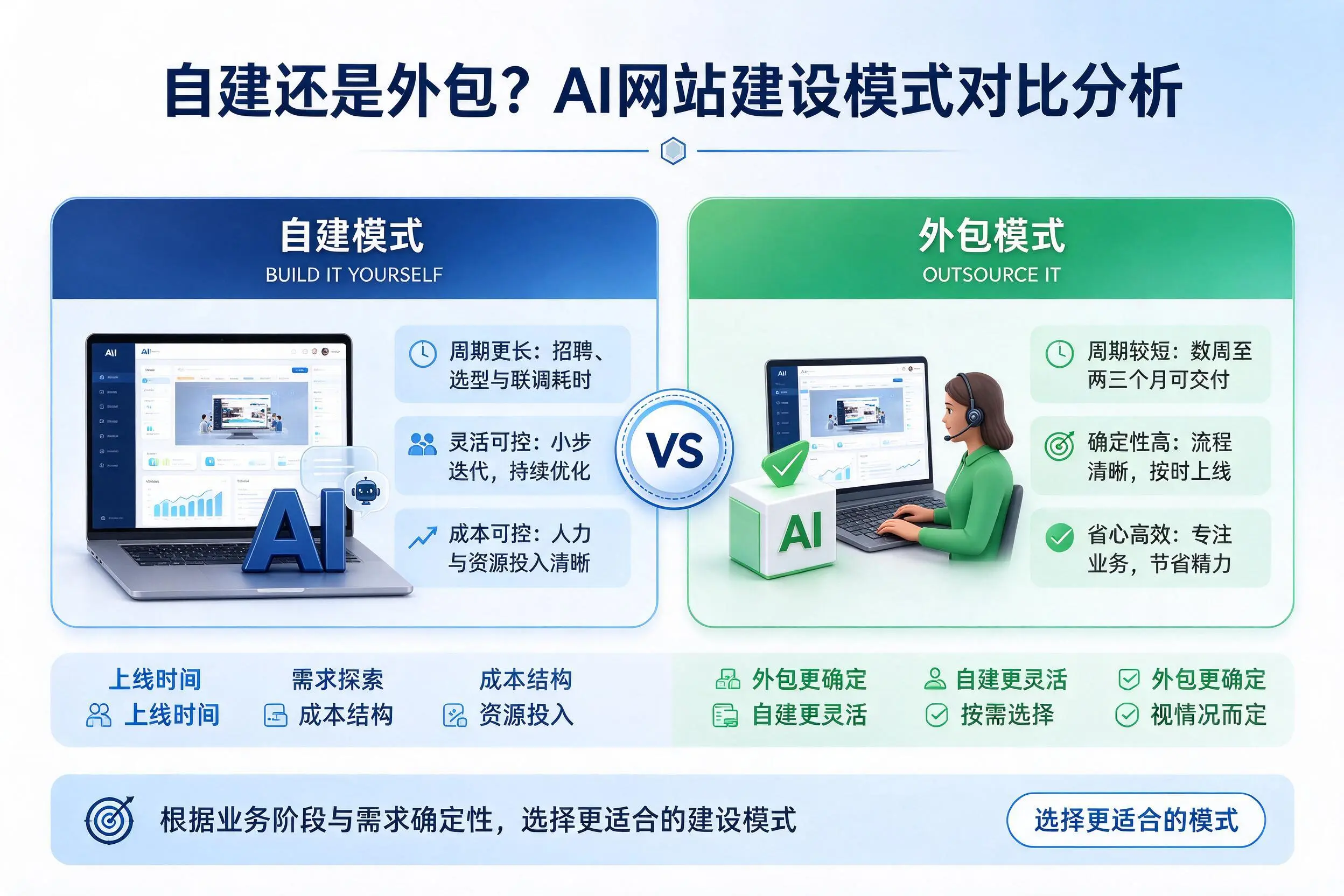 自建还是外包？乐山AI网站建设模式对比分析