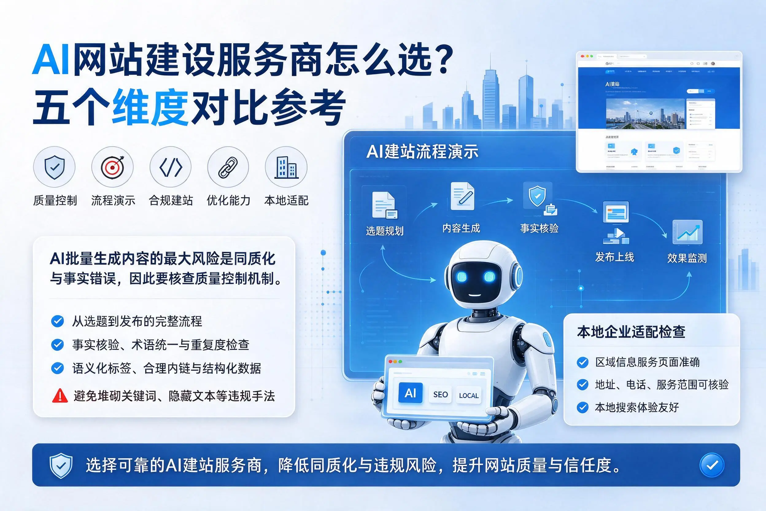 乐山AI网站建设服务商怎么选?五个维度对比参考
